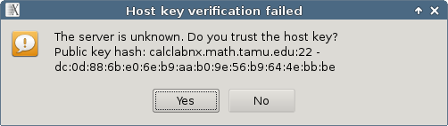 ssh key verification screenshot